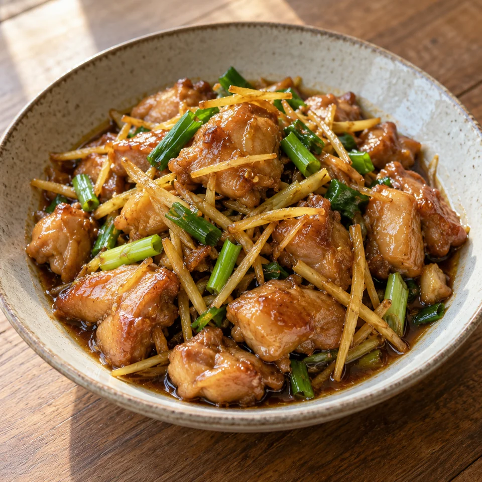 Poulet braisé au gingembre