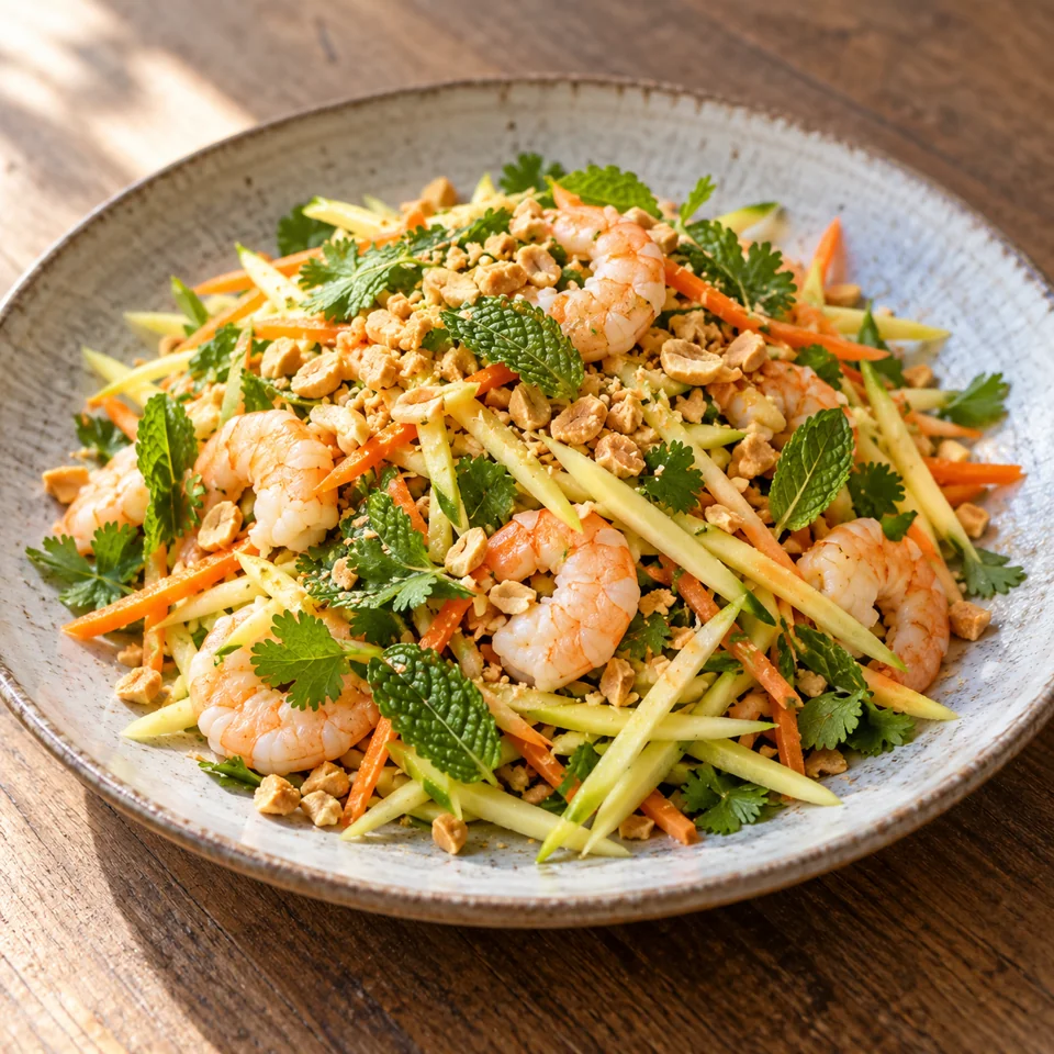 Salade de mangue verte aux crevettes