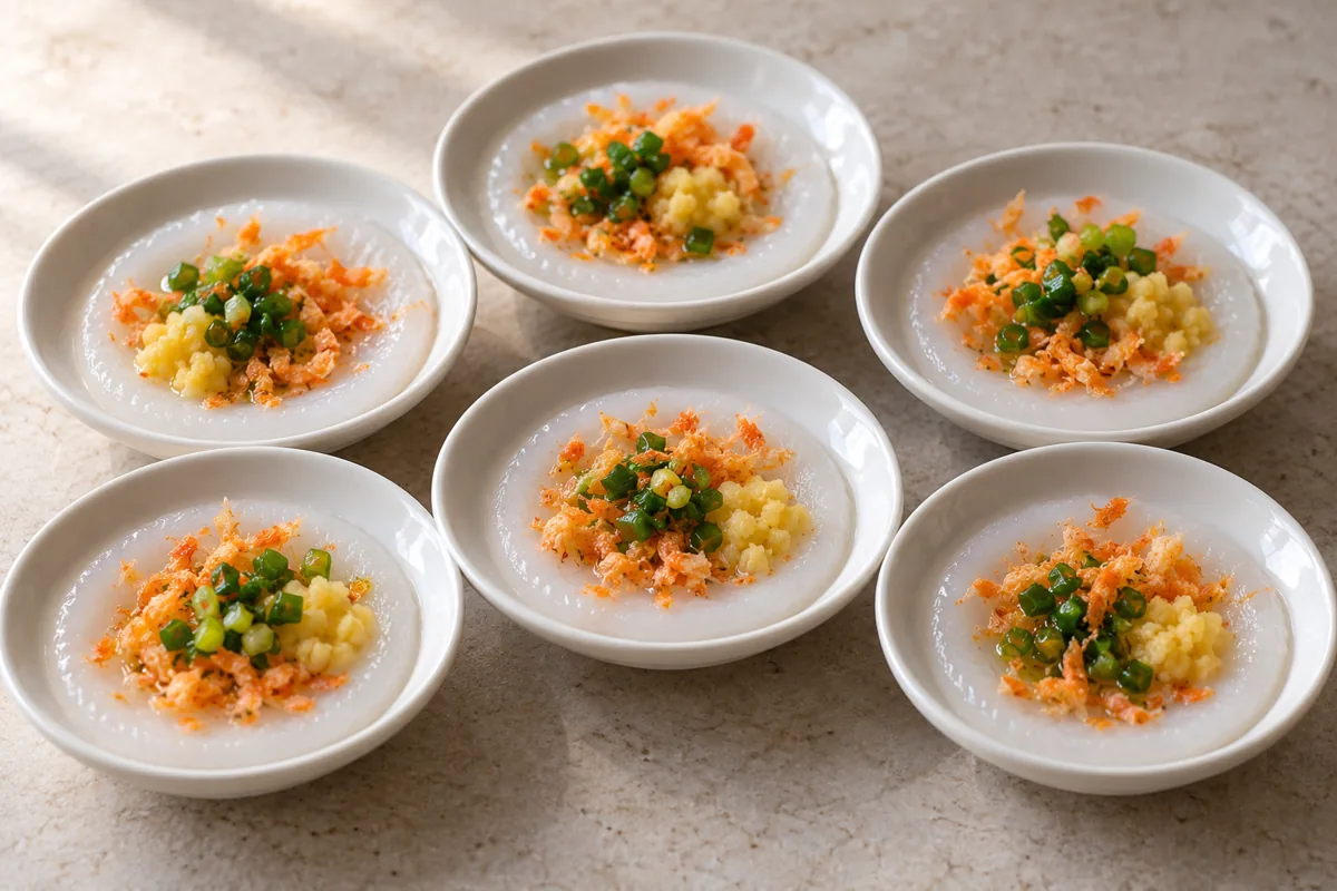 Petits gâteaux de riz vapeur aux crevettes séchées