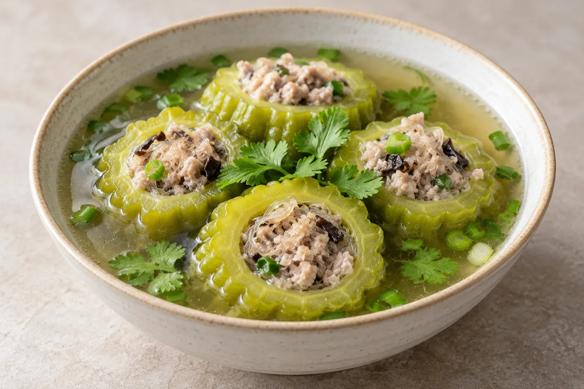 Soupe de margose farcie au porc