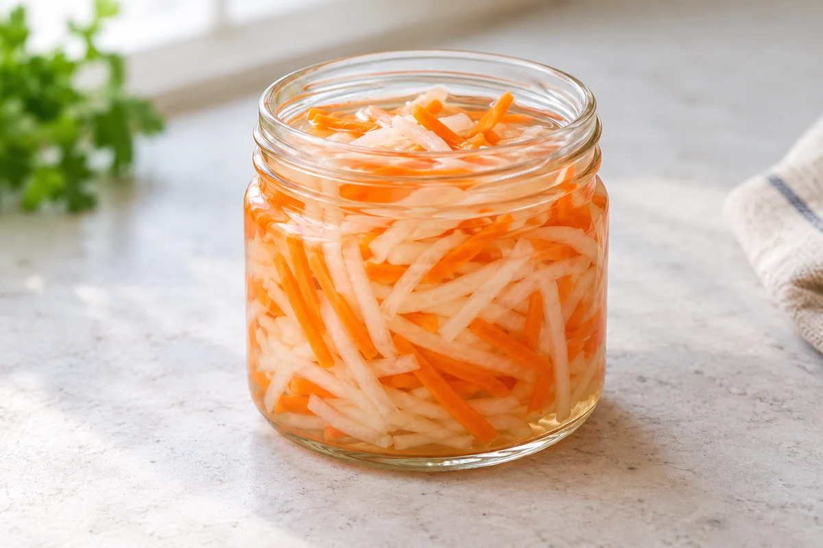 Carotte et radis blanc au vinaigre