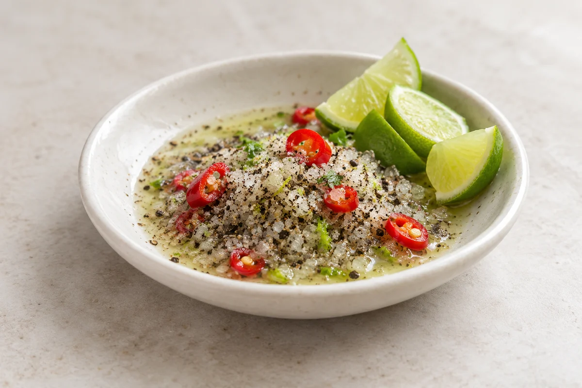 Sel au poivre et au citron vert