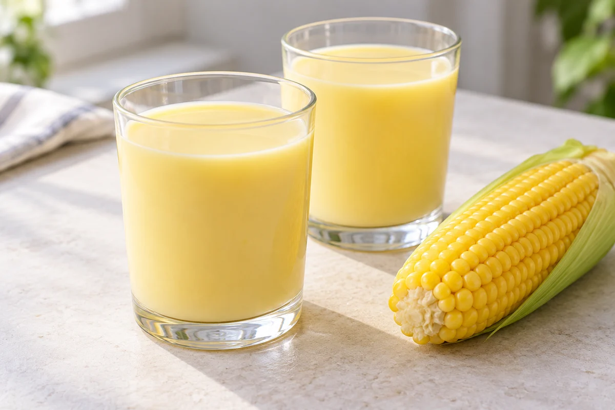 Boisson vietnamienne au maïs et au lait de coco