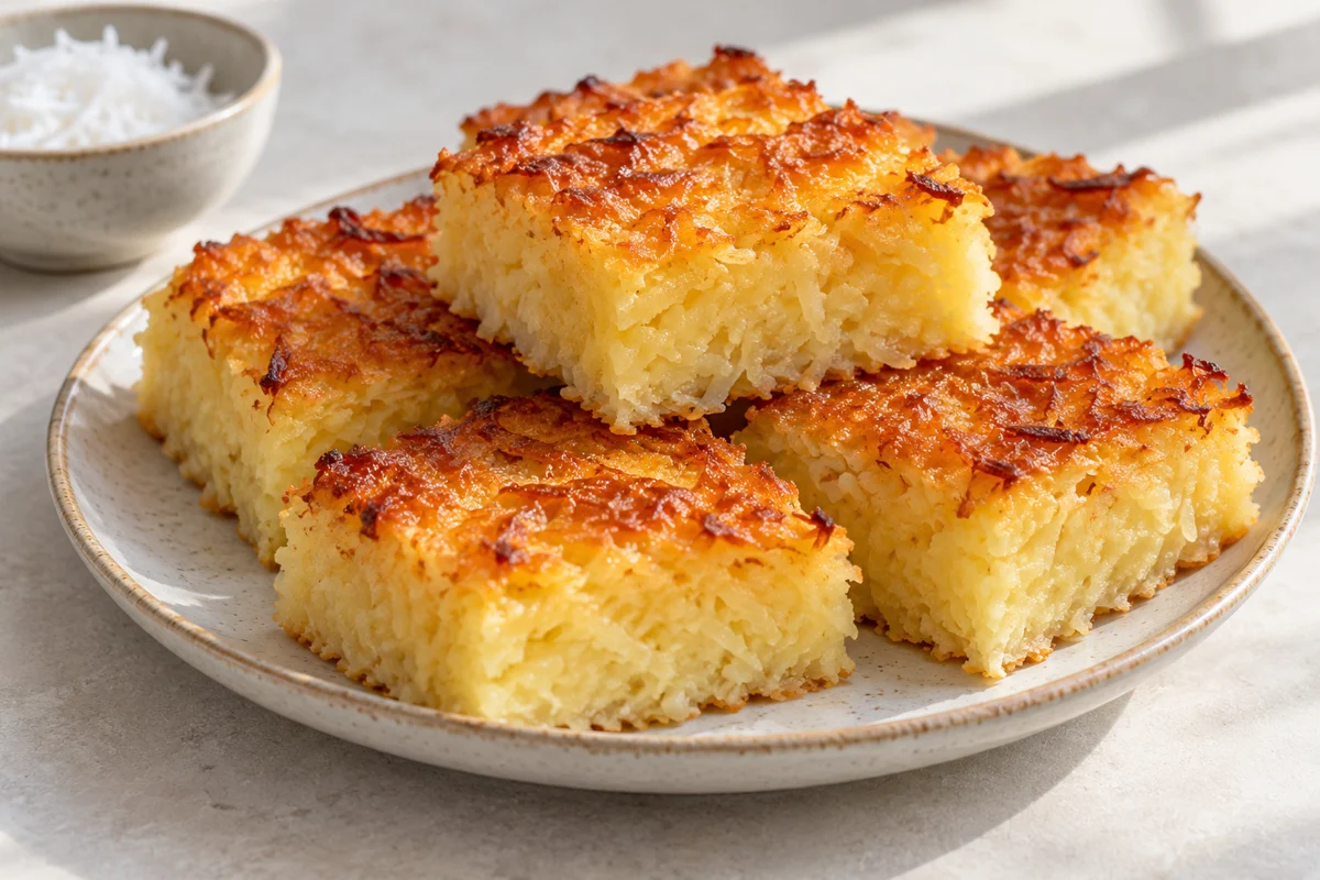 Gâteau vietnamien au manioc et à la noix de coco