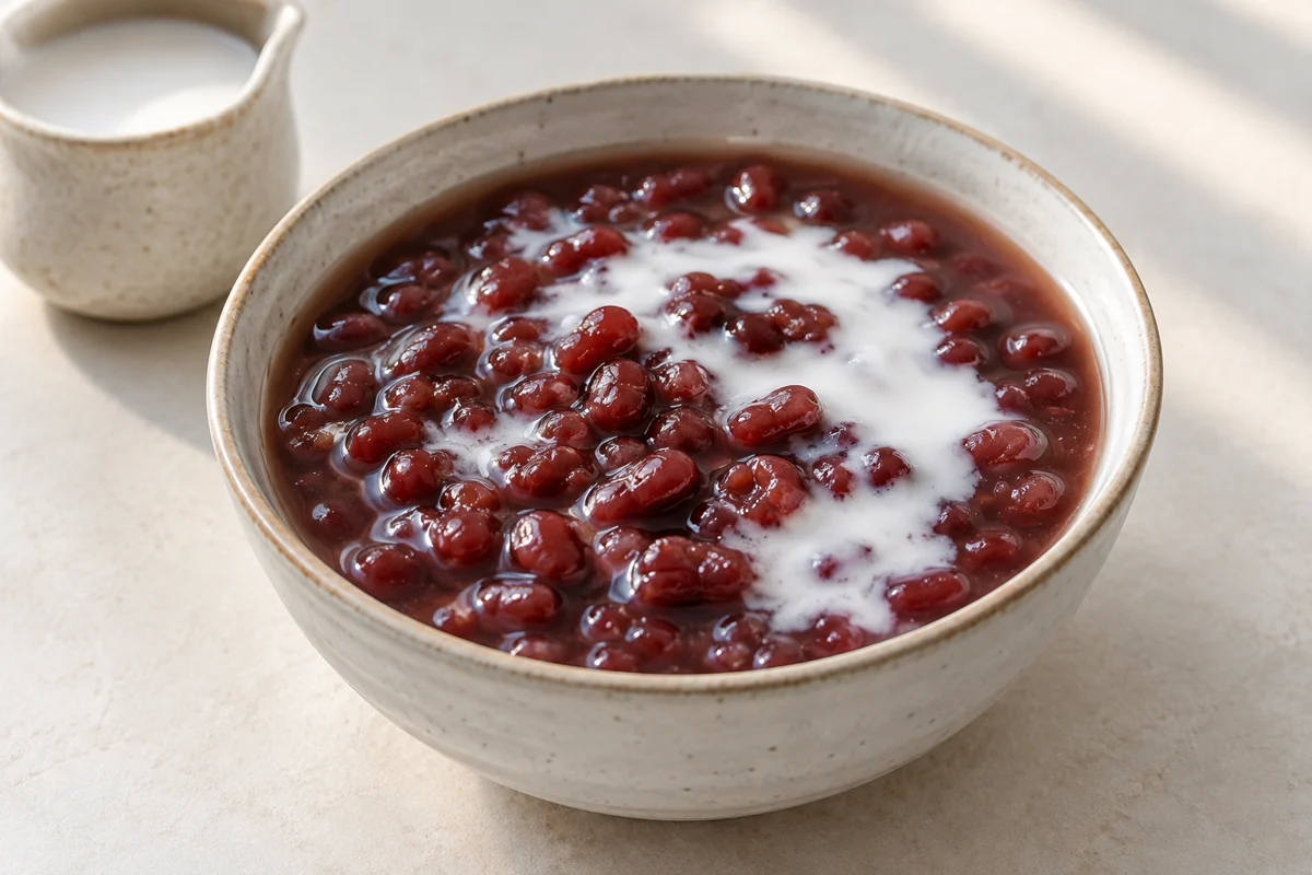 Dessert de haricots rouges au lait de coco