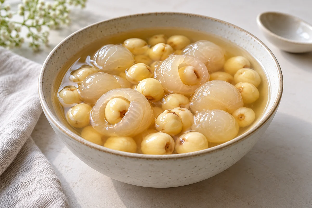 Soupe sucrée de graines de lotus au longane