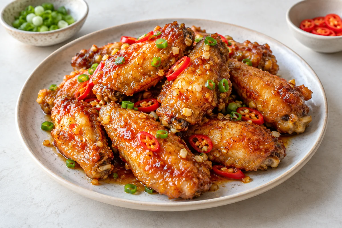 Ailes de poulet à la sauce de poisson