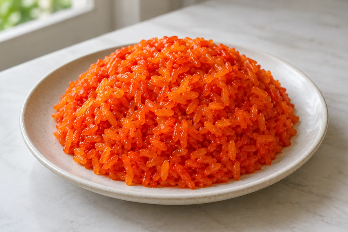 Riz gluant rouge au gấc