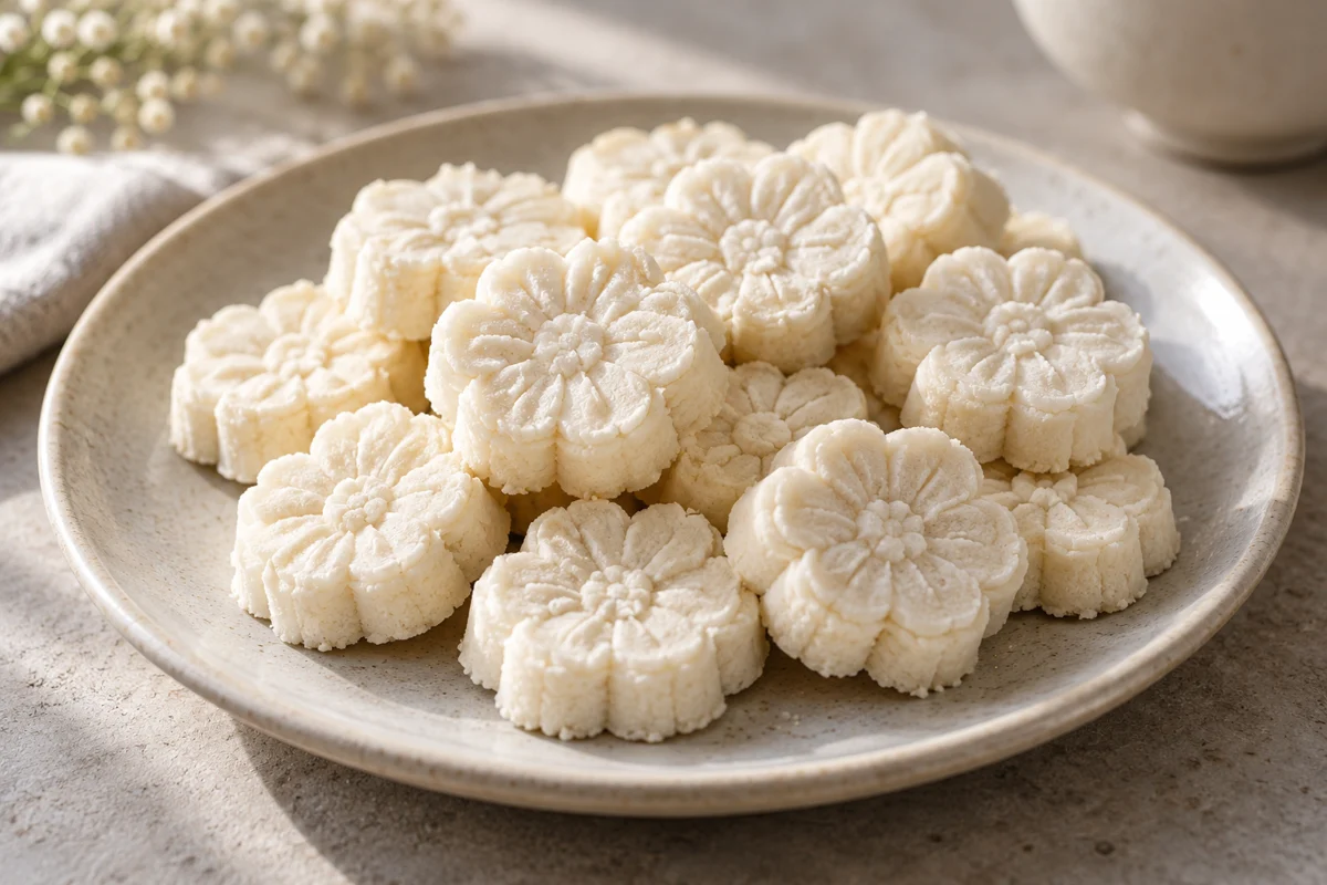 Petits biscuits pressés au tapioca et à la noix de coco