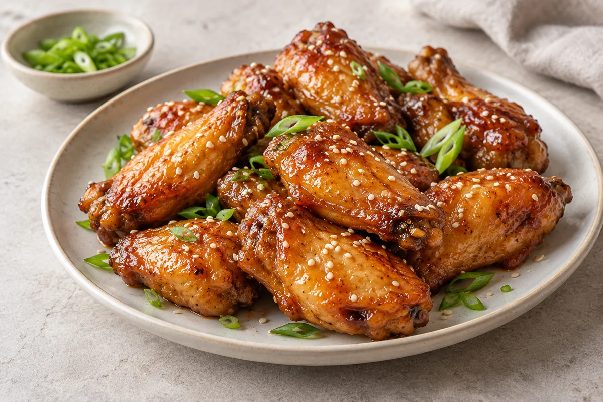 Ailes de poulet rôties au miel et au gingembre