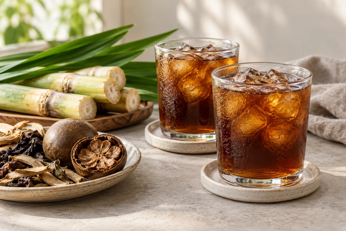 Infusion glacée au pandan et au fruit du moine