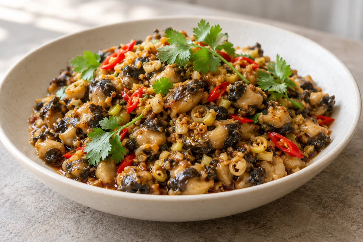 Escargots sautés à la citronnelle et au piment