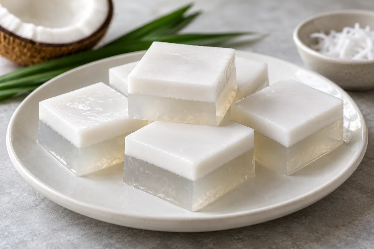 Gelée à l’eau de coco et au lait de coco
