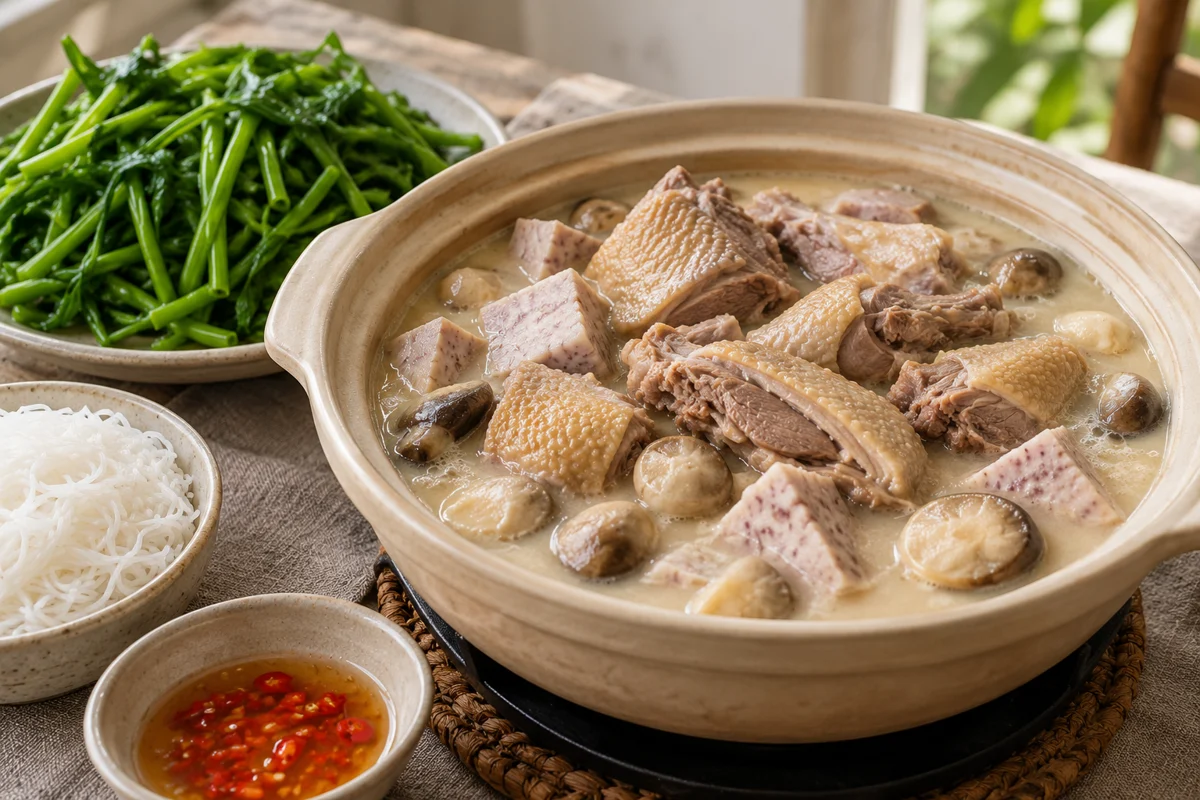 Canard mijoté au tofu fermenté et au taro