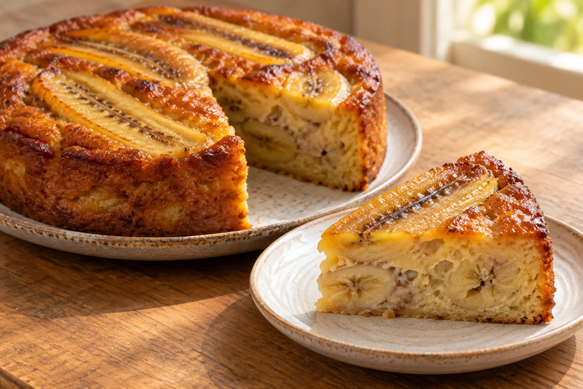 Gâteau de bananes au pain et au lait de coco