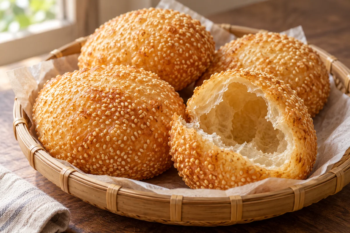 Beignets soufflés au sésame