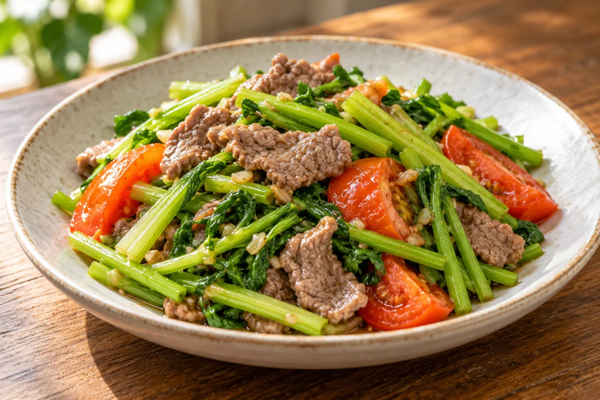 Bœuf sauté au céleri asiatique