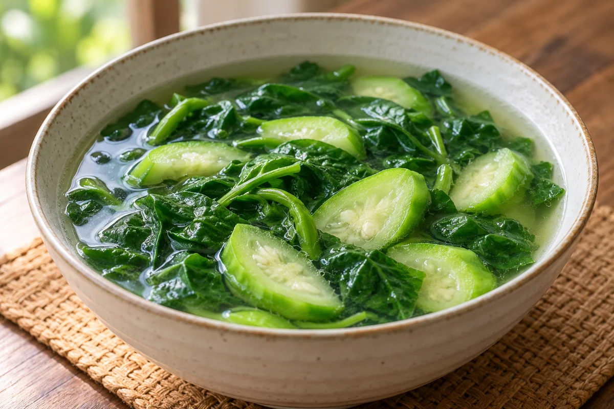 Soupe de baselle et de courge luffa