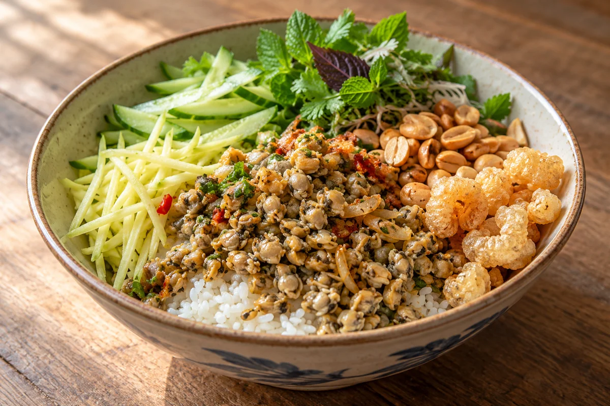 Riz aux petites palourdes et aux herbes