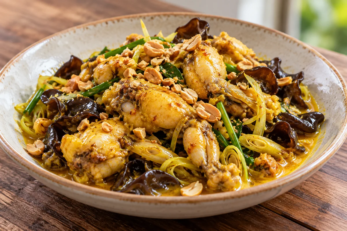 Cuisses de grenouille au curry et au lait de coco