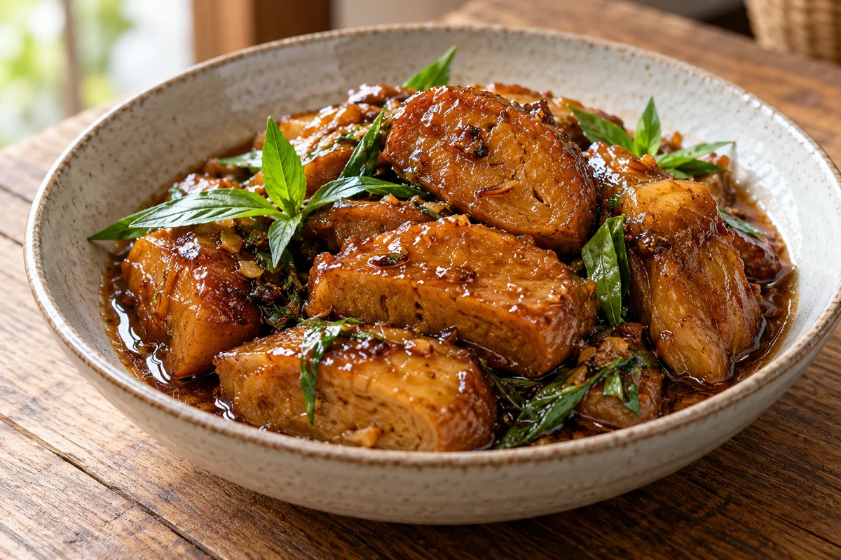 Seitan caramélisé à l’eau de coco