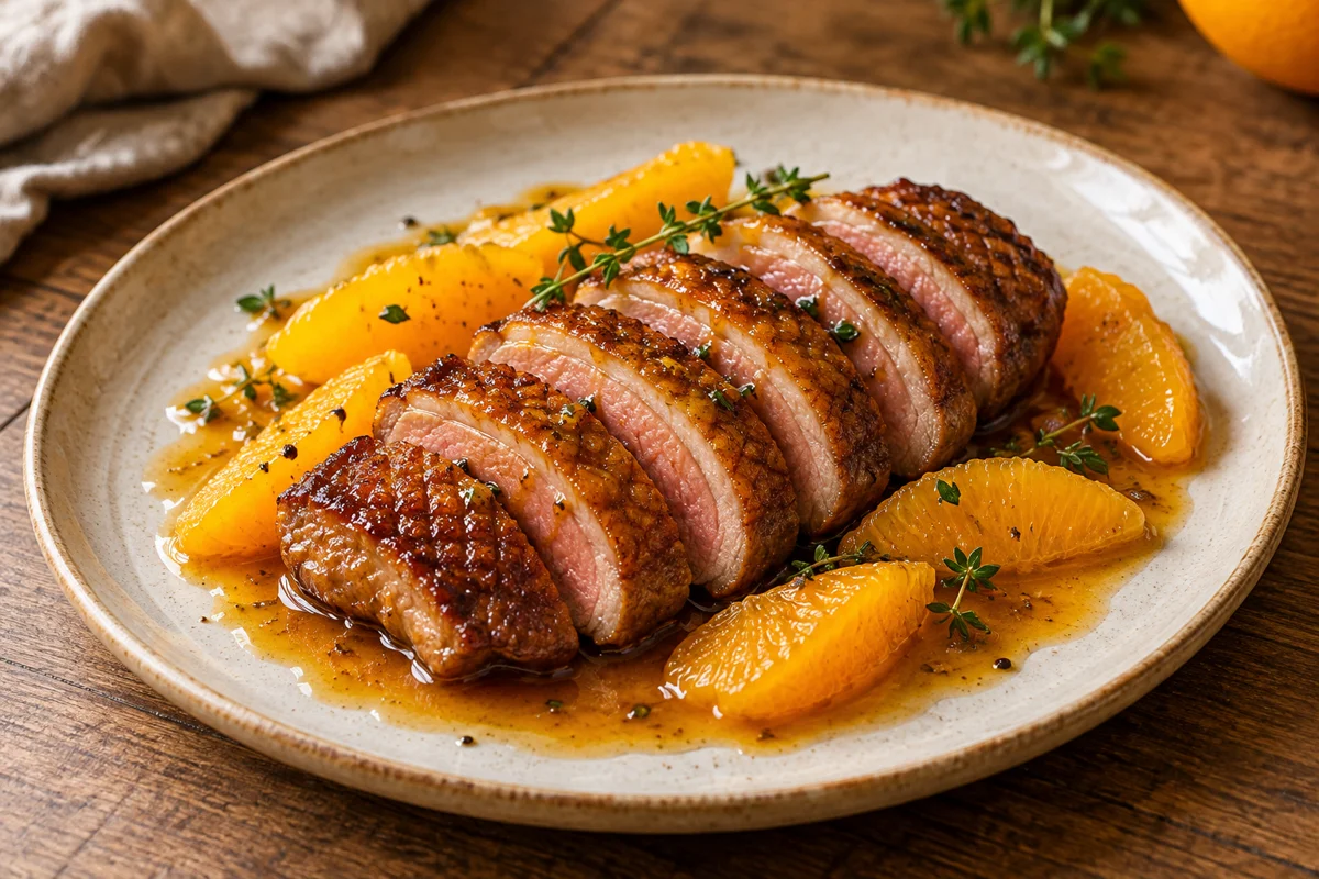 Magret de canard à l’orange