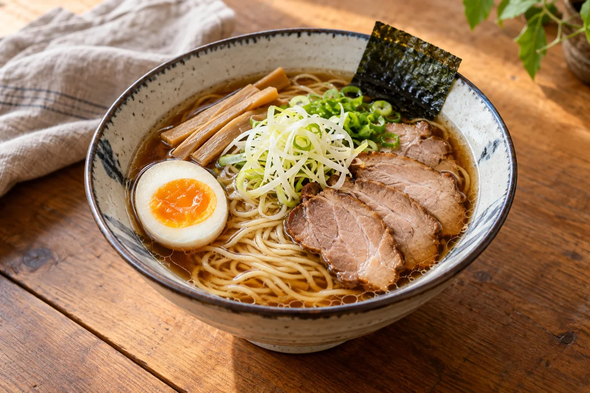 Shoyu ramen au porc et au bouillon de poule