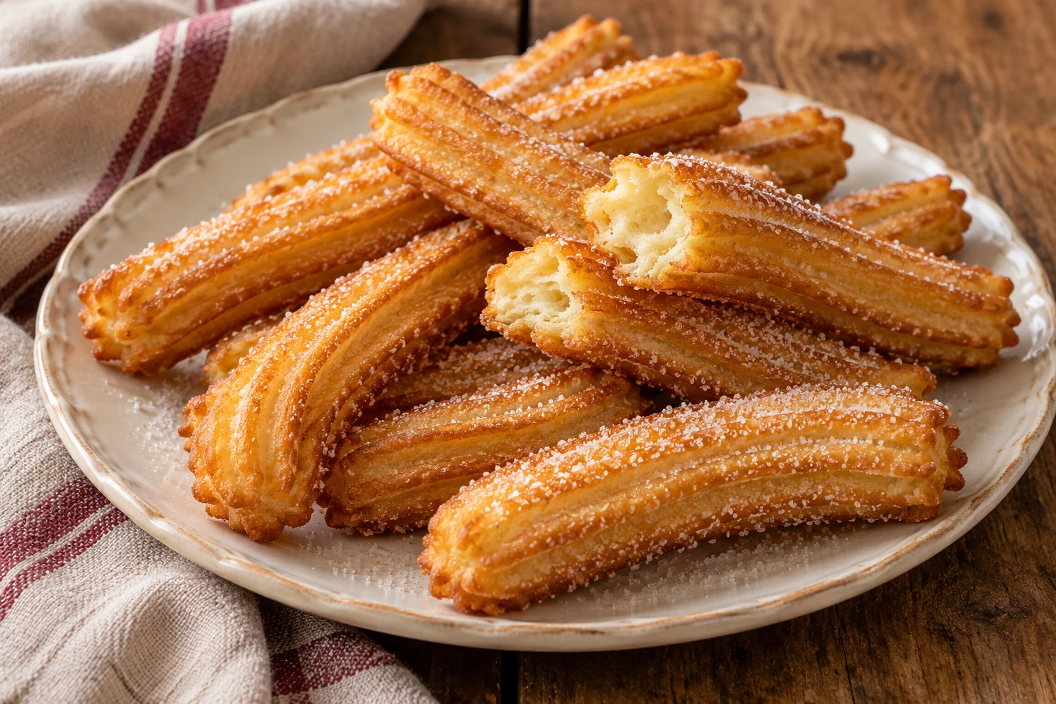 Churros maison à la douille cannelée