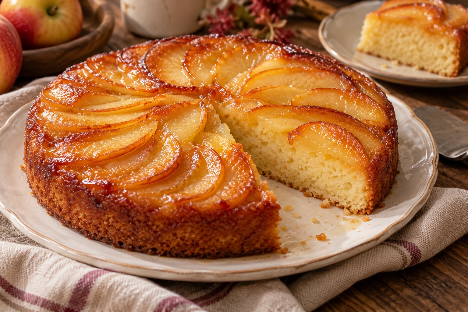 Gâteau aux pommes à la poêle