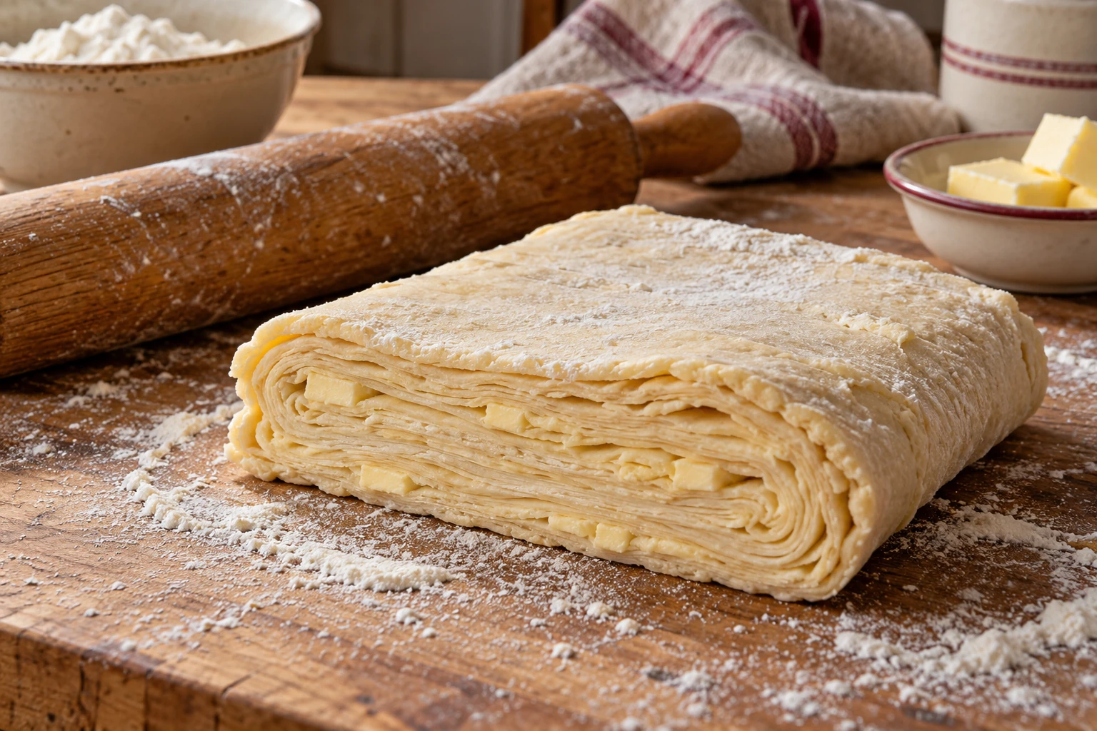 Pâte feuilletée rapide au beurre