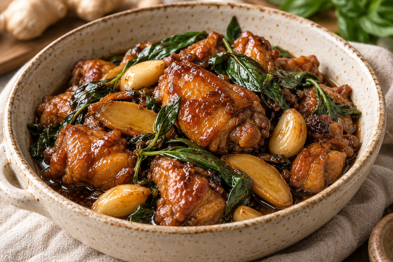 Poulet taïwanais aux trois tasses
